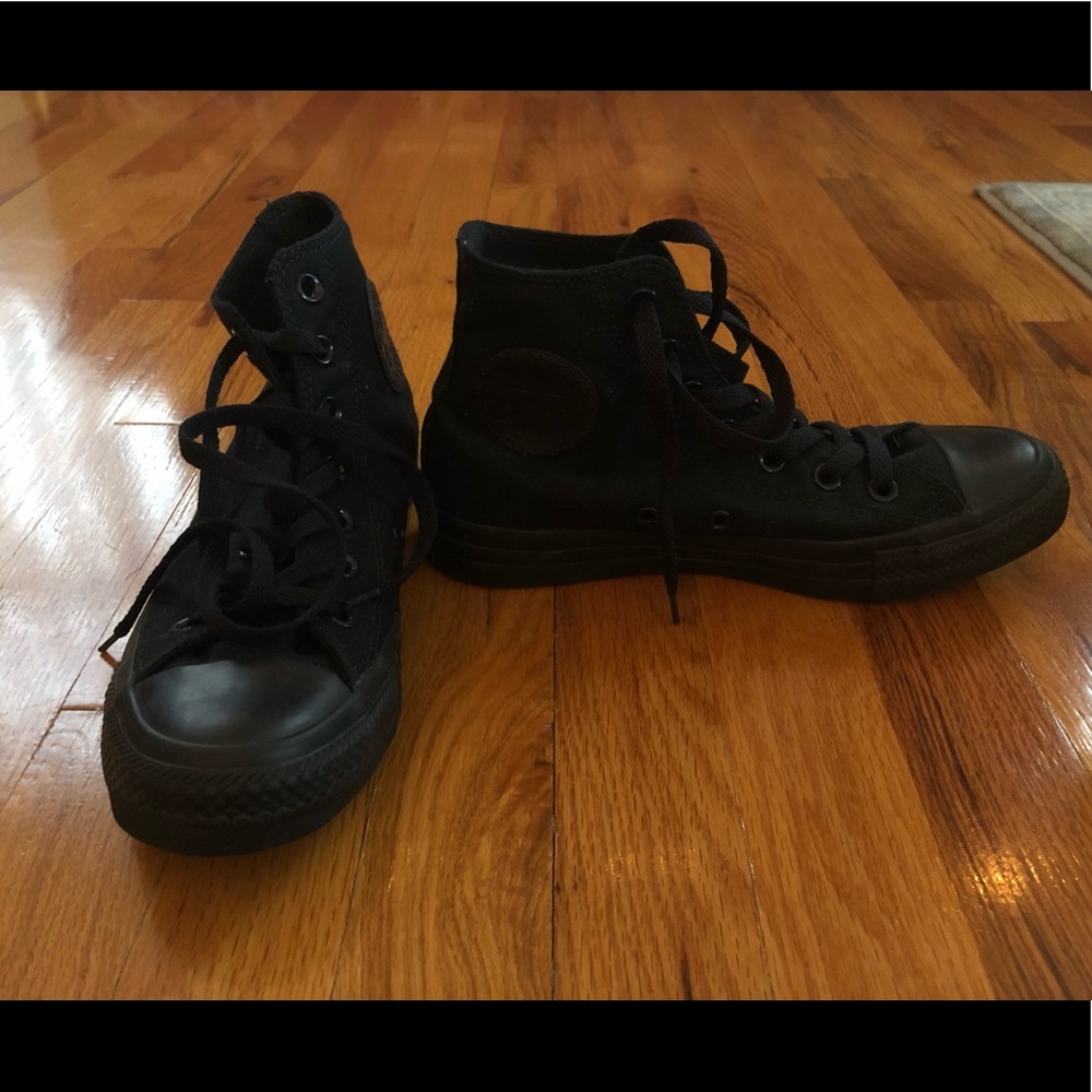 Black high top Converses